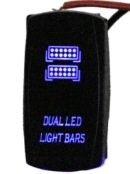 DUAL LED LIGHT BAR BLUE SWITCH