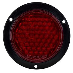 ROUND 24 LED TAIL LAMP  BLACK TRIM- RED LED + RED LENS BLACK FRAME